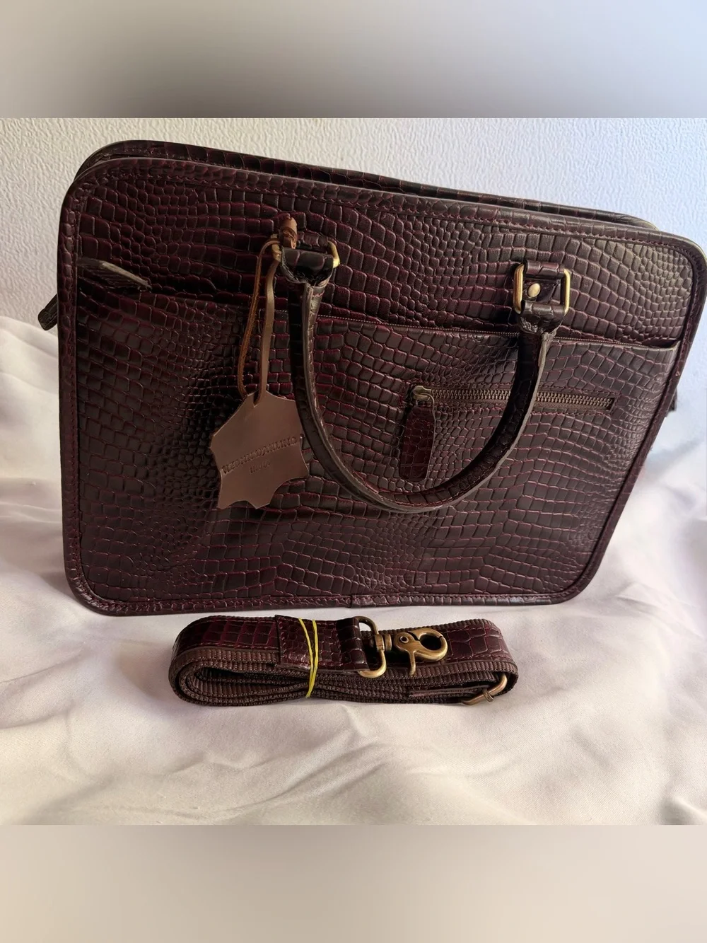 REONN DARLING Laptop Genuine Leather Bag 15 Inch Briefcase for‎ Men | NEW